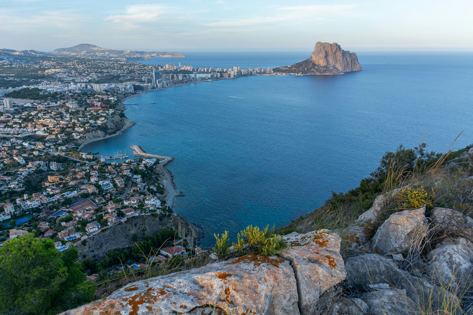 Calpe bay and the Peñón de Ifach rock on the Costa Blanca